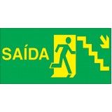placa de sinalização de rota de fuga preço em Cabreúva